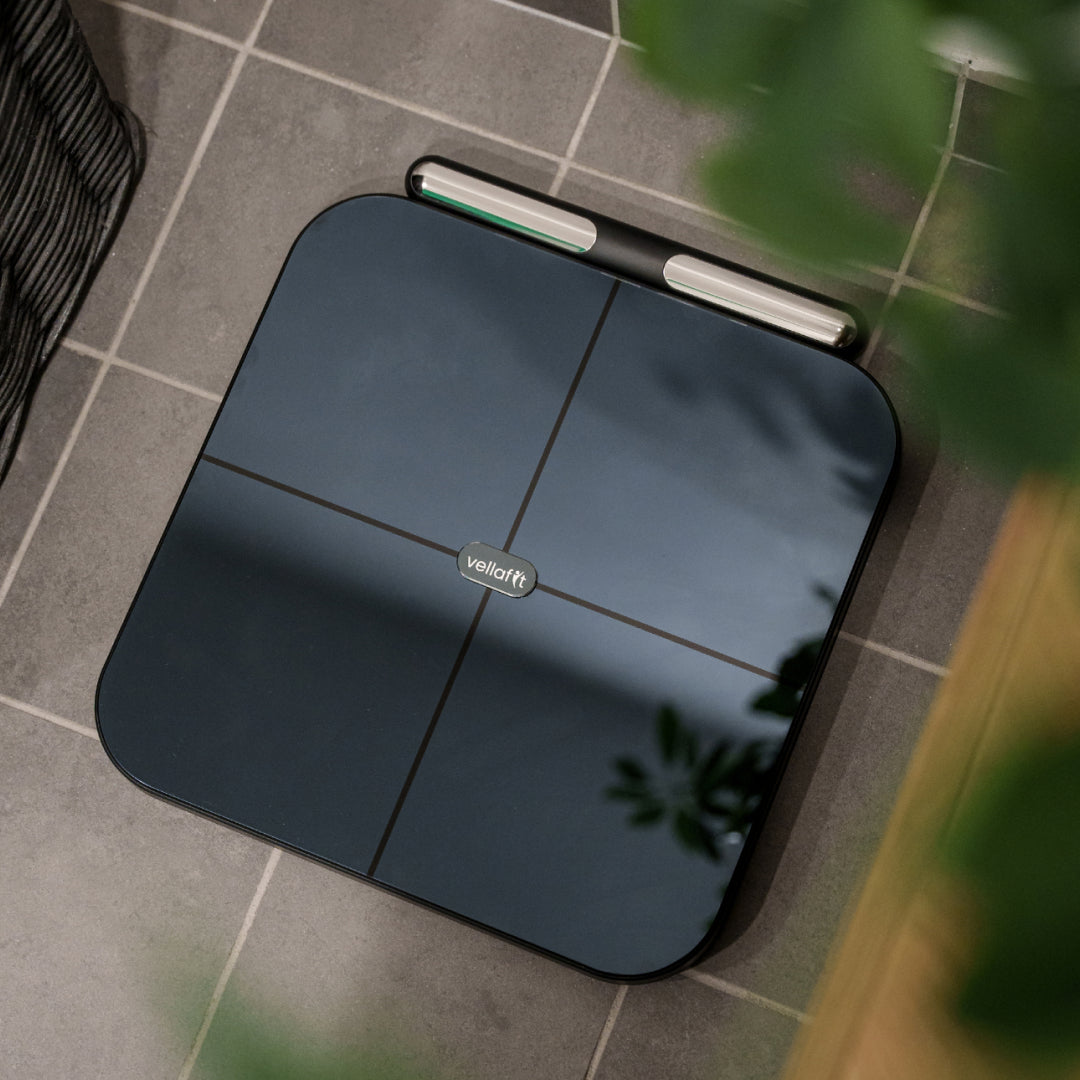 Sort Vellafit Kropsscanner - badevægt med kropsanalyse